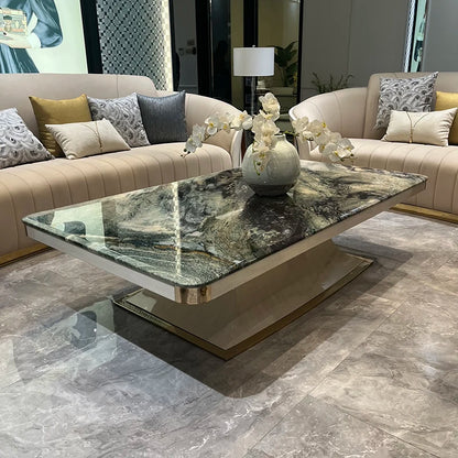 Italian light luxury exclusive villa living room leather sofa post-modern design large apartment high-end