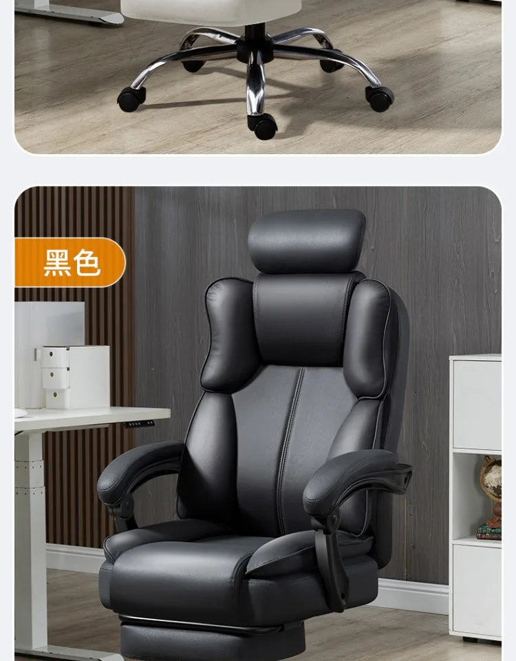 Headrest Pillow Office Chair Cushion Wheels Leather Luxury Modern Office Chair White Lounge Cadeiras De Gamer Home Accessories