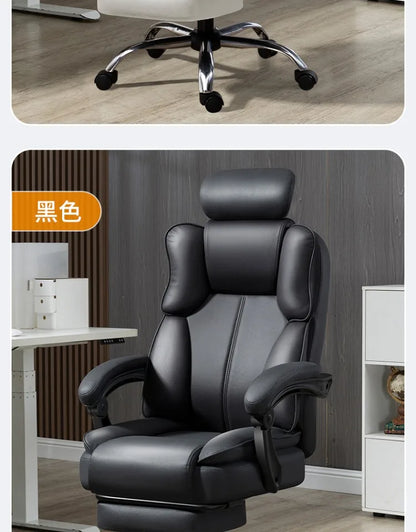 Headrest Pillow Office Chair Cushion Wheels Leather Luxury Modern Office Chair White Lounge Cadeiras De Gamer Home Accessories
