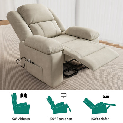 Comanlai Senior Chairs, with Standing and Reclining Function, Adjustable Electric Massage Chair, with Massage & Heat Function