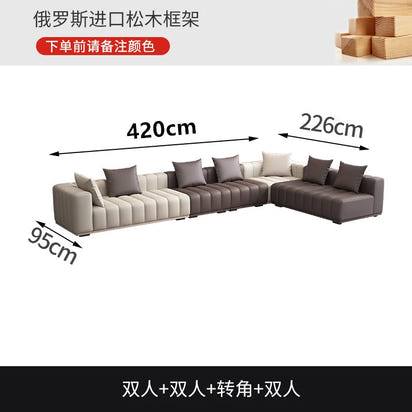 Floor Leather Living Room Sofas Couch Luxury Recliner Corner Pouf Living Room Sofas Lounge Bedroom Divano Postmodern Furniture