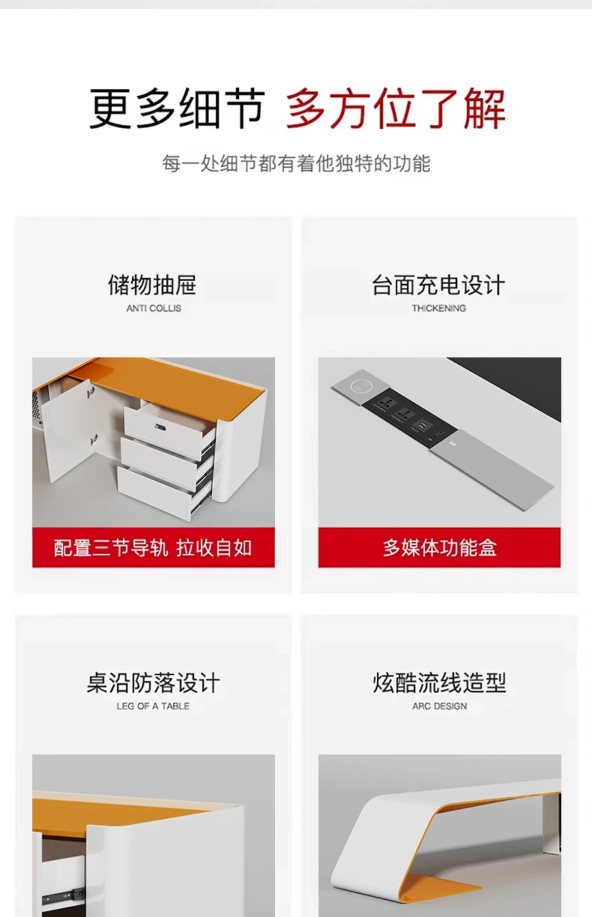 Multifunction Home Furniture Standing Desk Office Desktop Room Study Table Seating Multifunctional Bedroom Auxiliary Computer