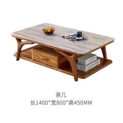 New Chinese style, ebony leather sofa combination, all solid wood