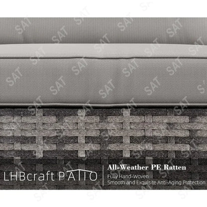 Furniture Set, Outdoor Furniture Patio Sectional Sofa, All Weather PE Rattan Outdoor set with Cushions and Table