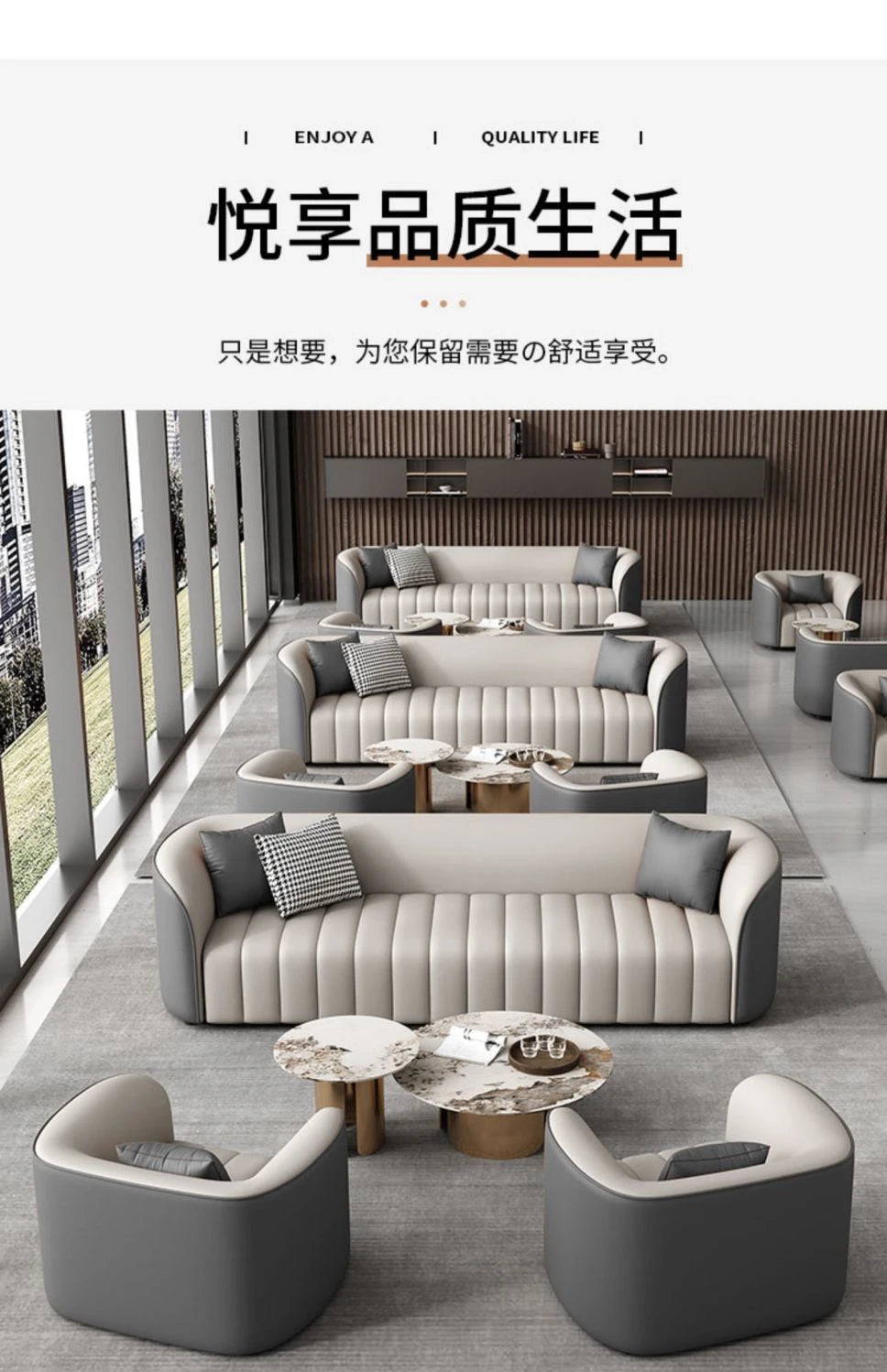 Modern Simple Sofa Designer Lounge Reception Lazy Luxury European Sofa Office Negotiation Aesthetics Divano Trendy Furniture