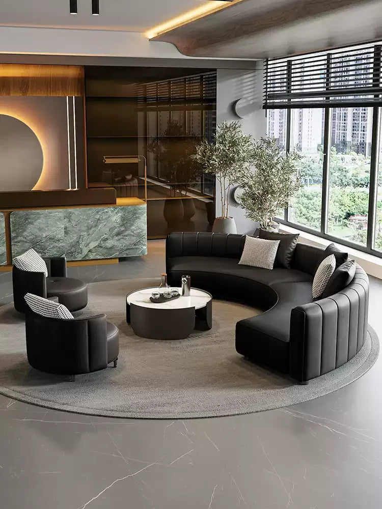 lobby curved sofa light luxury sales office negotiation beauty salon club reception lounge area sofa combination