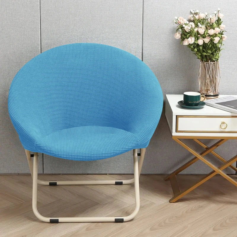 Comfortable Folding Chair Cover Cozy Moon Chair Relaxing Sun Chair Protector Stretchy Soft Cushion Portable Padded Seat Cover