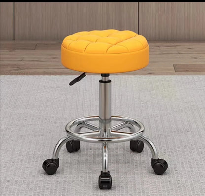 Leather Swivel Bar Stool With Back for Home Bar School Mall Gym Workshop Restaurant Outdoor Staircase