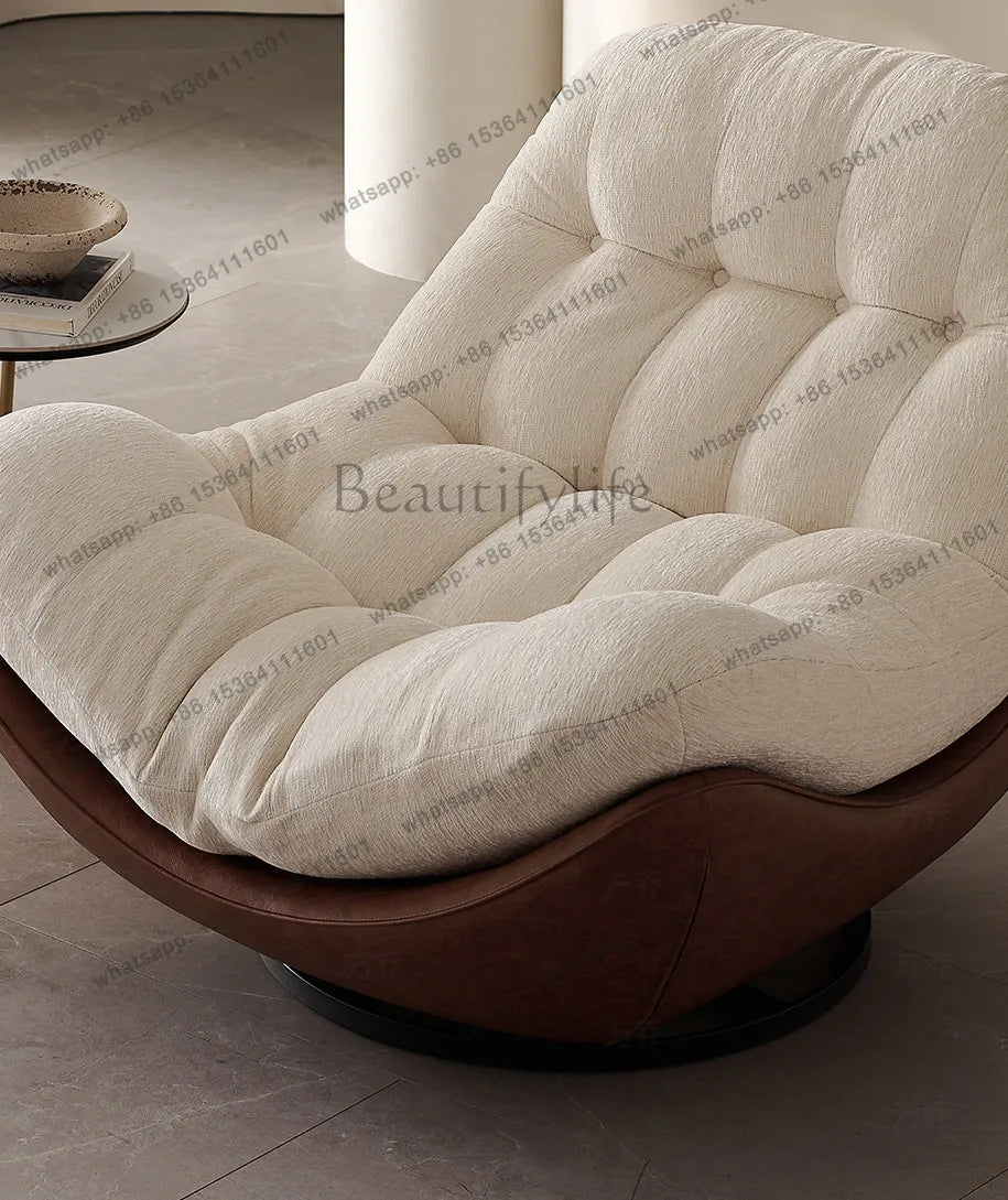 Italian minimalist rotating single chair modern creative sofa living room balcony lazy recliner
