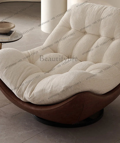 Italian minimalist rotating single chair modern creative sofa living room balcony lazy recliner