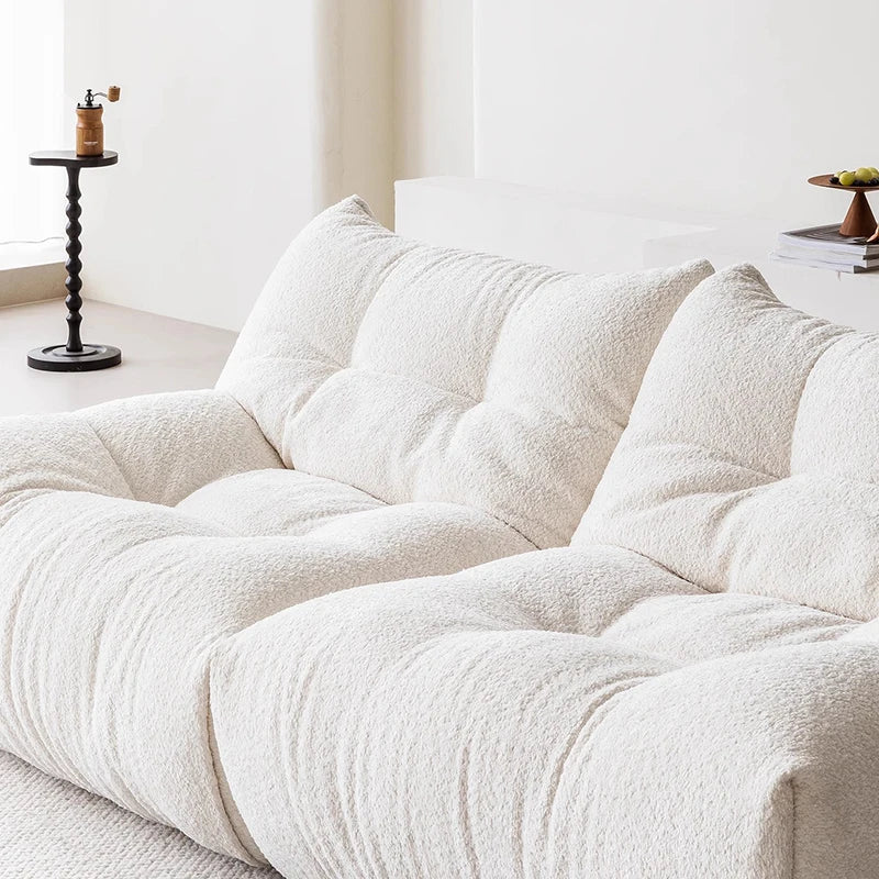 Nordic Cream Style Living Room Sofa White Square Combination Creative Design Lazy Couch Comfort Home Furniture Lounge Chair FYLS