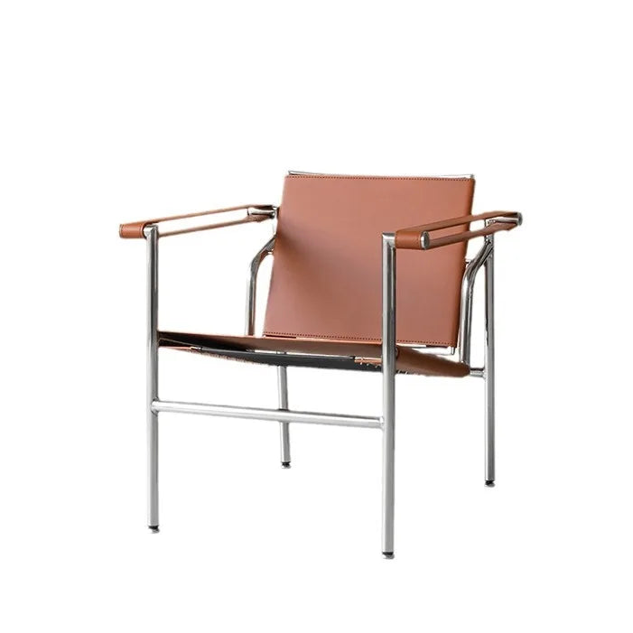 Nordic Modern Medieval Style Stainless Steel Tube Leisure Lounge Chair Designer Furniture Hotel Home Matching Coffee Shop Chair