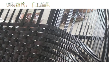 N Outdoor Lounge Leisure Ratten Bed Balcony Courtyard Sun Shade Sofa Outdoor round Bed