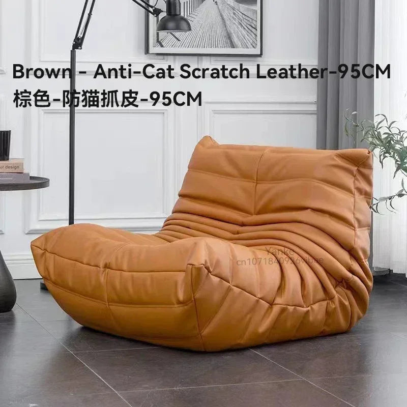 Single suede foam sofa armless floor sofa lazy sofa living room bedroom balcony lounge chair reading chair fireside chair