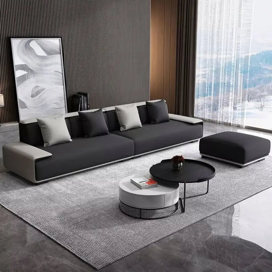 / Customizable Modern Concise Style Office Reception Waiting Sofa Set Leather Reclining Sofa