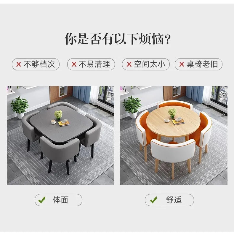Simple square negotiation table and chair combination store, shop