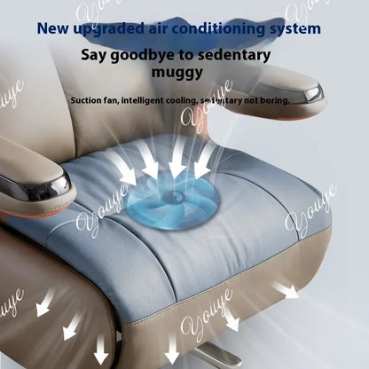N49 J Heating Massage Office Chairs Ventilation Leather Relaxing Portable Desk Chair Recliner Nordic Comfy Silla Home Office
