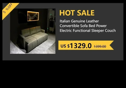 Premium Italian Genuine Leather Sectional Sofa Sets Couch Sofas with USB and Bluetooth Speaker - MANBAS Living Room Furniture