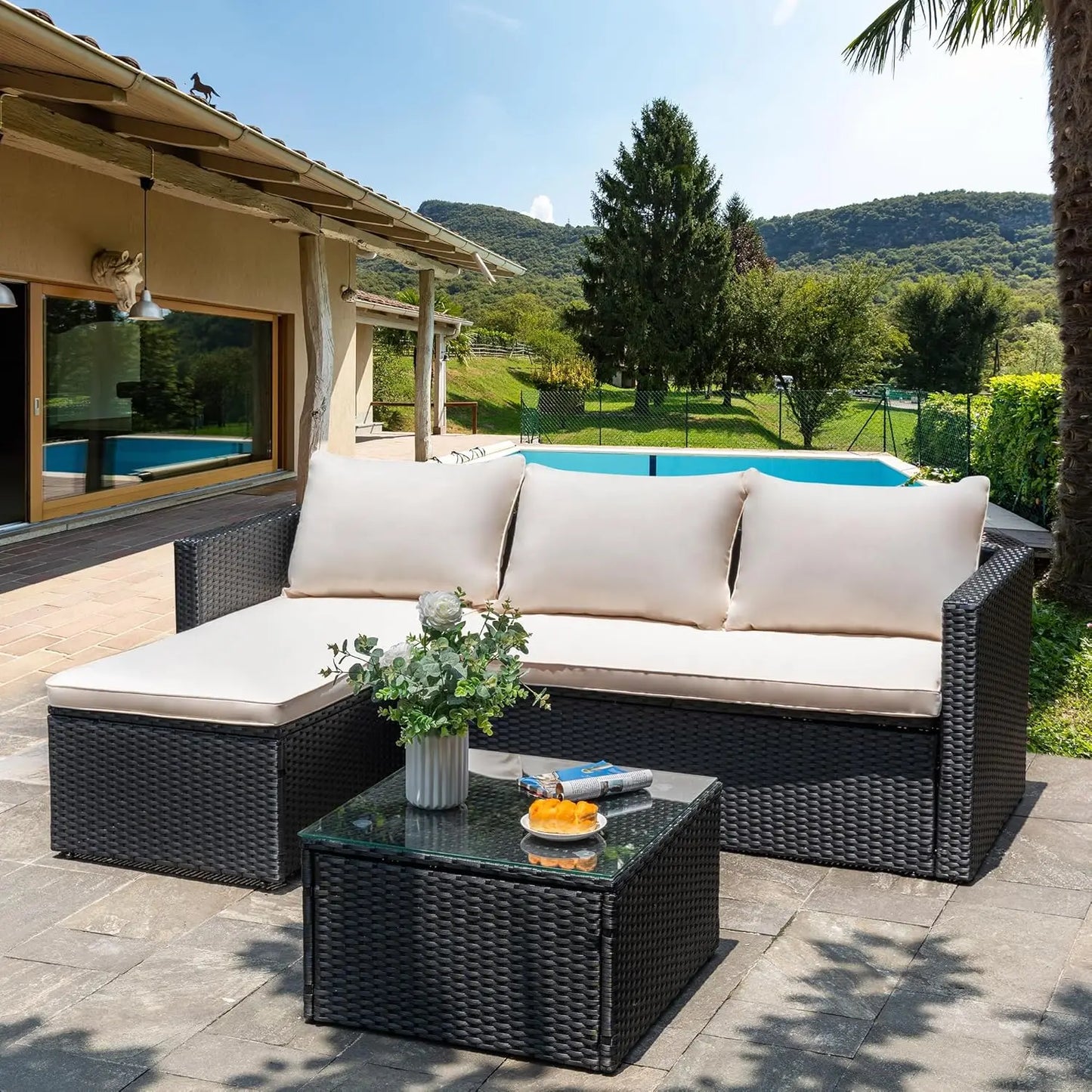 Factory Hot Selling Modern Design High Quality PE Rattan Home Sofa Cover for Living Room Hotel Garden