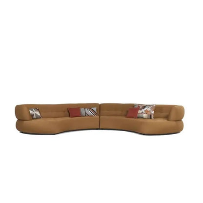 Wabi Sand Cream Wind Sofa Living Room Hotel Villa Light Luxury Special-shaped Corner Technology Cloth Sofa