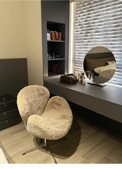 Swan Chair Vanity Chair - Luxury Elegant Makeup Chair for Women, Suitable for Cloakroom, Bedroom Dressing Table & Living