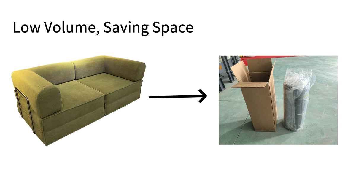 Wholesale Modern Living Room Furniture L-Shaped Compression Sofa Bed Combination