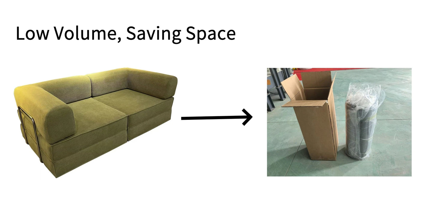 Wholesale Modern Living Room Furniture L-Shaped Compression Sofa Bed Combination