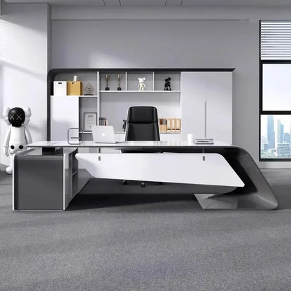 Luxury Long Office Desk Modern Design Storage Multifunctional Office Desk Display Minimalist Mesas Escritorio Trendy Furniture