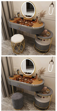 Luxury Charm Dressing Table Luxury Nordic Salon Drawer Nordic Dressing Table Mirror Chair Storage Coiffeuse Furniture Makeup