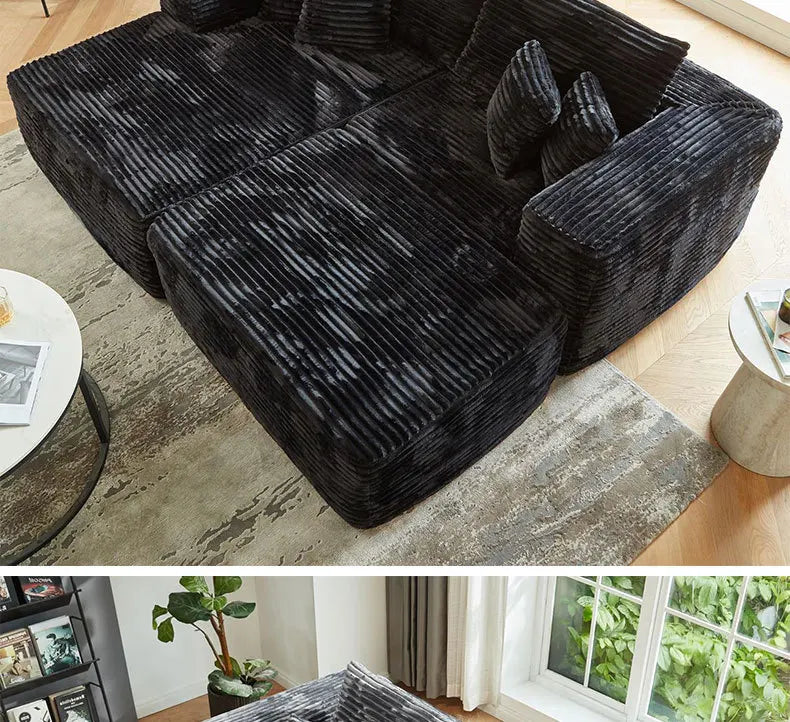 Compression sofa oversized recliner boneless  corduroy leisure chair double sofa