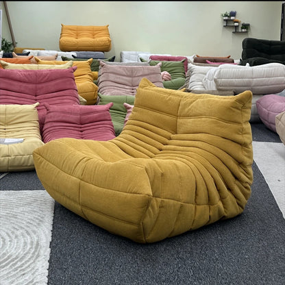 Lazy sofa, togo caterpillar sofa, light luxury, simple Internet celebrity creative chair, suede freehand space recliner