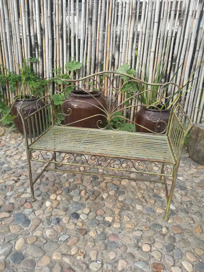 Foreign trade tail order clearance picking up leaks European backrest double chair outdoor courtyard leisure balcony bench park