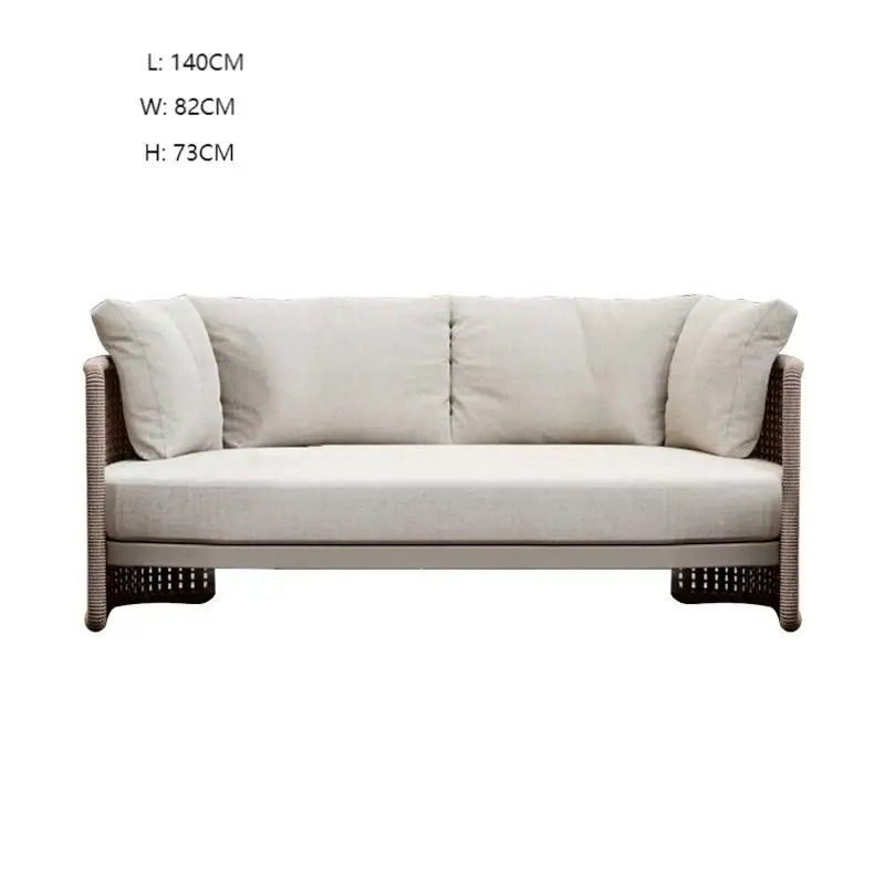 Outdoor Garden Hotel Villa Patio Simple Teak Sofa Set Furniture