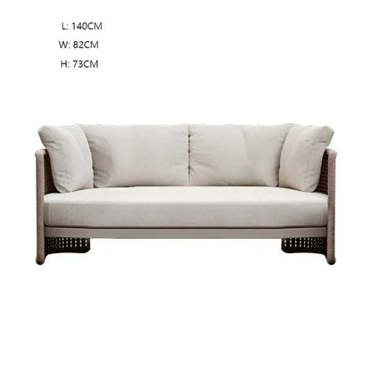 Outdoor Garden Hotel Villa Patio Simple Teak Sofa Set Furniture