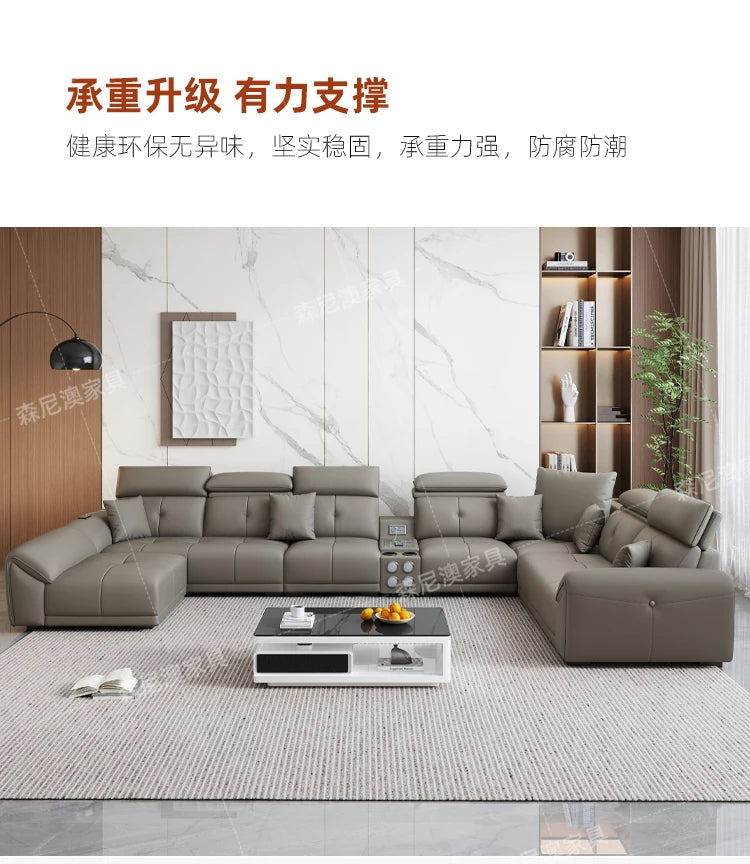 Modern Minimalist Sofa Leather Recliner Corner Living Room Sofa Relaxing Comfortable Muebles Para Habitacion Home Accessories