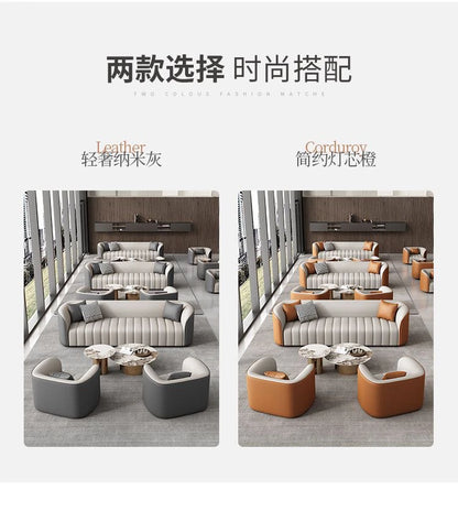 Modern Simple Sofa Designer Lounge Reception Lazy Luxury European Sofa Office Negotiation Aesthetics Divano Trendy Furniture