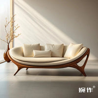 Washable White Nordic Sofa Wood Adults Reclining Lounge Double Chaise Couch Living Room Bedroom Lazy Divano Letto Furniture