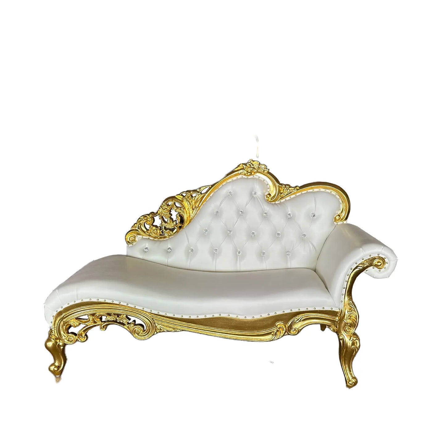 European sofa chair hotel villa club luxury sofa, bedroom beauty couch real wood carving flower chaise longue