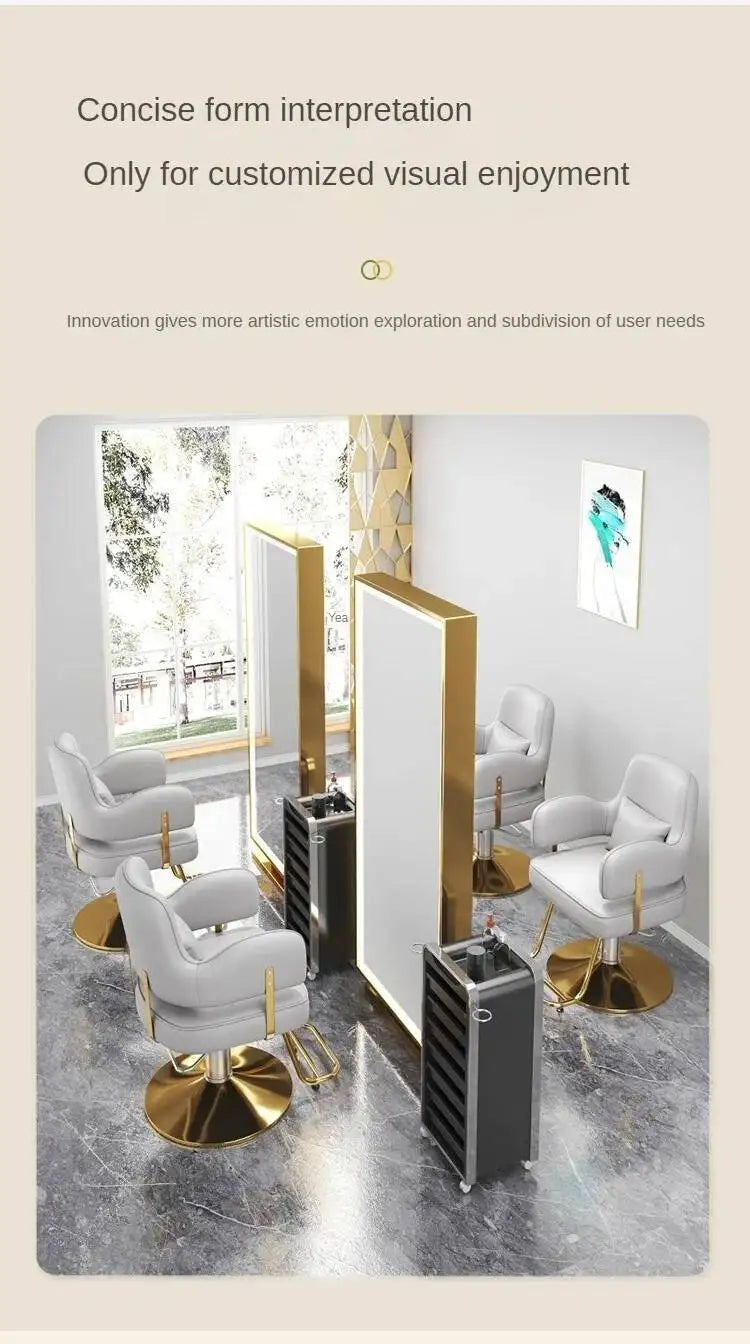 Style Durable Hair Salon European Barber Chairs Hairdressing Chair Dressing Room Back Armchair Recliner Cabeceros Furniture