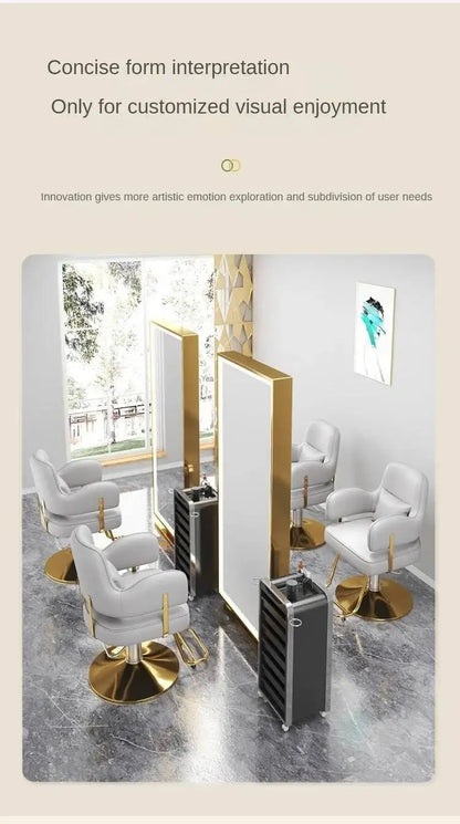 Style Durable Hair Salon European Barber Chairs Hairdressing Chair Dressing Room Back Armchair Recliner Cabeceros Furniture