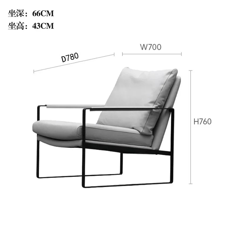 Leisure Complete Cushion Chair Living Room Leather Unique Lazy Makeup Chair Reading Design Throne Woonkamer Stoelen Decor