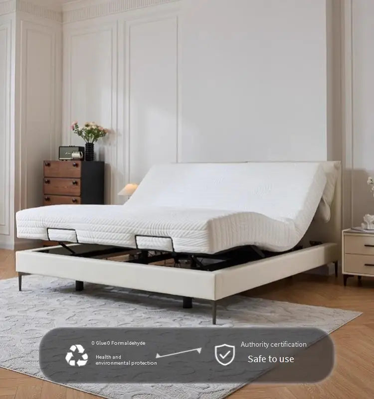 Soft bed Adjustable backrest Soft comfortable bedroom bed Soft folding bed