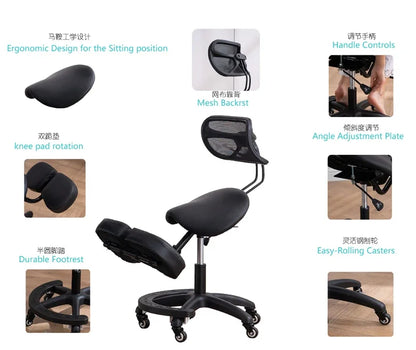 Ergonomic Adjustable Computer Chair Comfortable Home Kneeling Chair