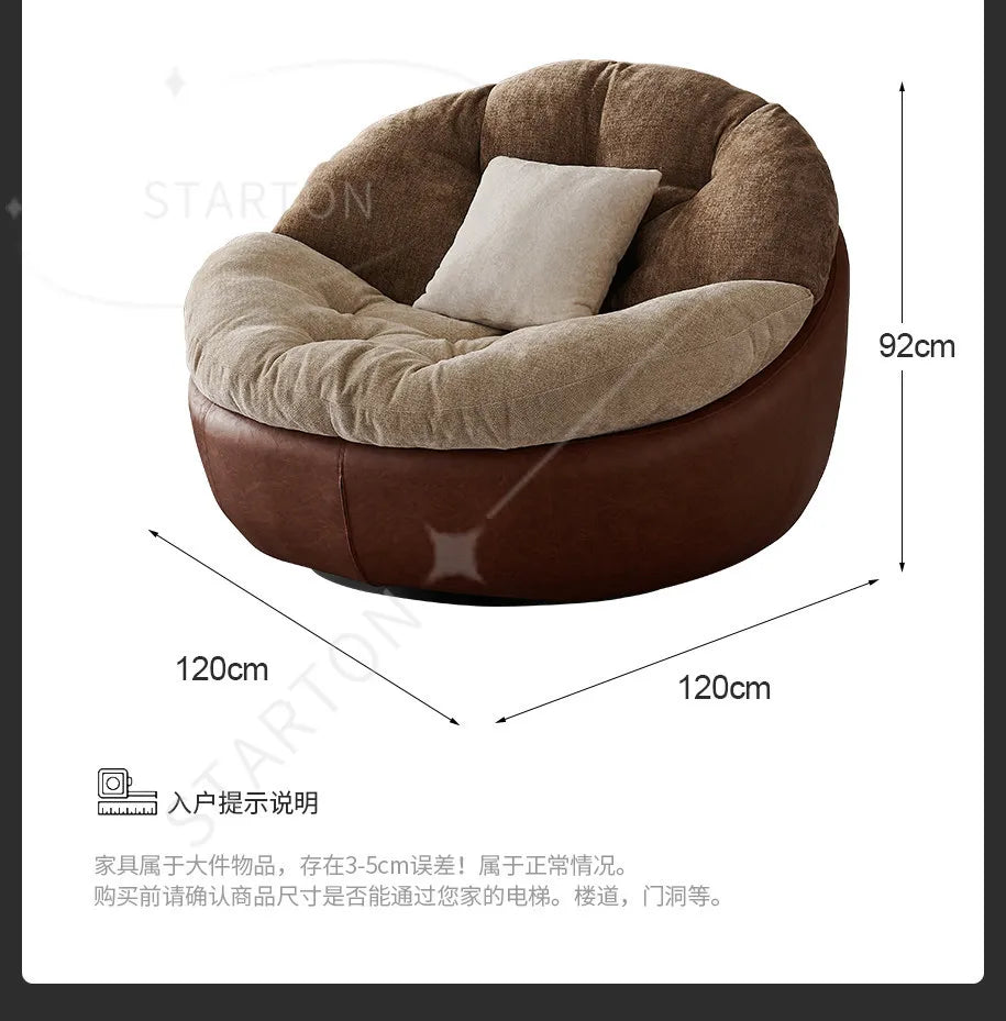 Italian light luxury patent designer lazy lounge sofa chair, Nordic modern simple style living room balcony lounge chair