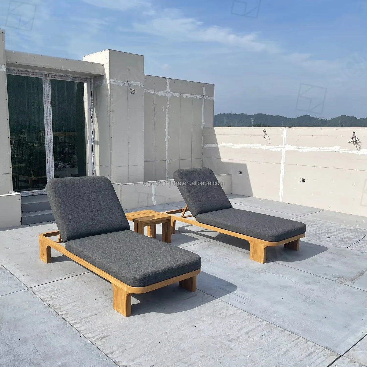 Sigma Designer Aluminum Furniture with Cushions Sofa Set Living Room Garden Patio Hotel Sectional Outdoor Sofa