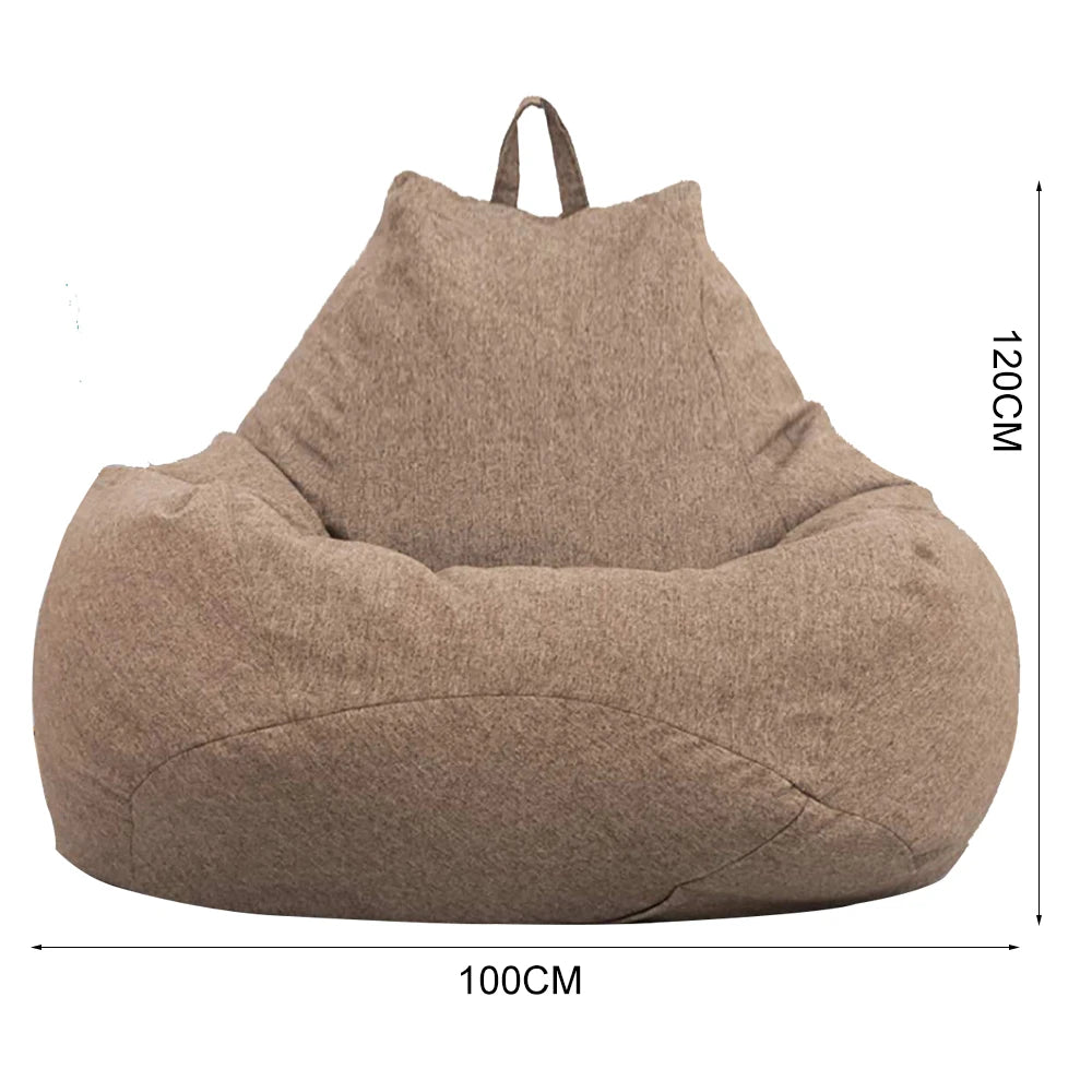 Lazy Seat Chair Sofa Cover Large Bean Bag Couch Soft Fluffy Breathable Adult Child Tatami Living Room Decorative without Filler