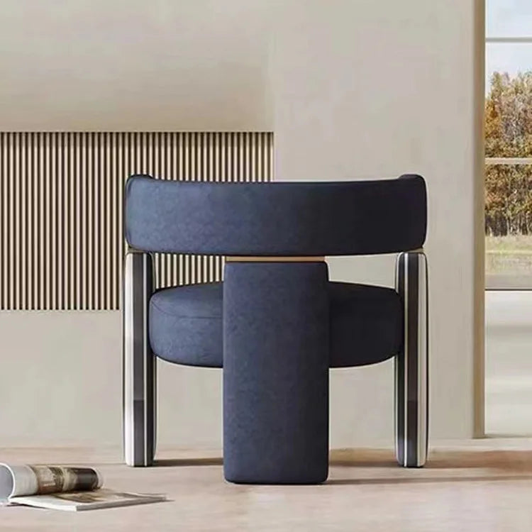 Modern simple fabric negotiation leisure sofa chair designer single  Internet celebrity  Nordic metal leisure chair