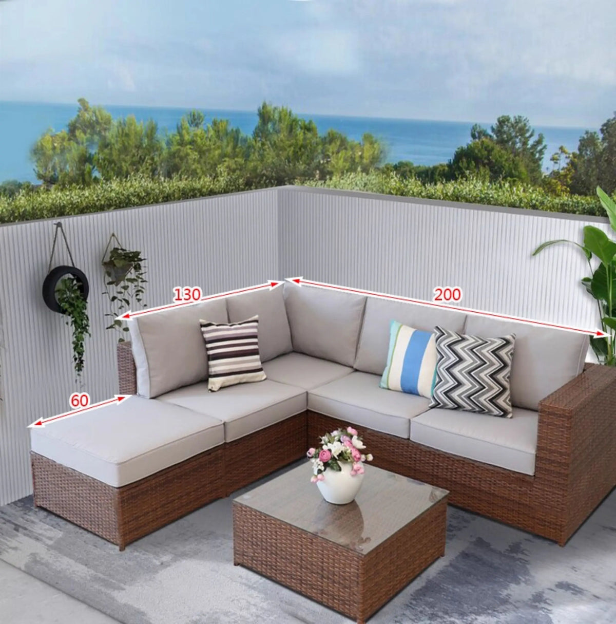 Outdoor Rattan Garden Furniture Sets Sofa Modern Luxury Metal Garden Furniture Sets Storage Table Conjunto Trendy Furniture