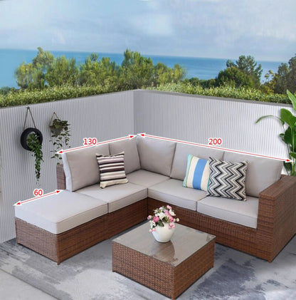 Outdoor Rattan Garden Furniture Sets Sofa Modern Luxury Metal Garden Furniture Sets Storage Table Conjunto Trendy Furniture