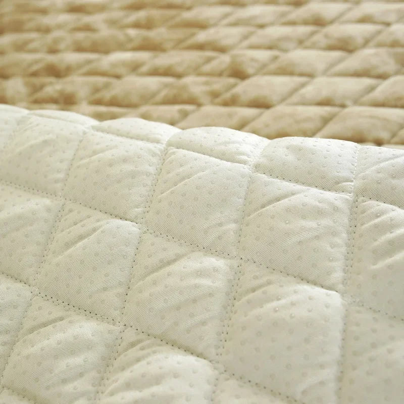 New Model European-style Thick Diamond Velvet Sofa Cover Four Season Universal Anti Slip And Dustproof Solid Color Sofa Cushion